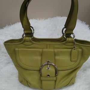 Olive green Vintage coach purse